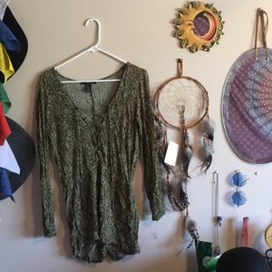 Lace Up Forever 21 Romper